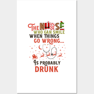 Funny Nurse Christmas Pun Quote Hilarious Posters and Art